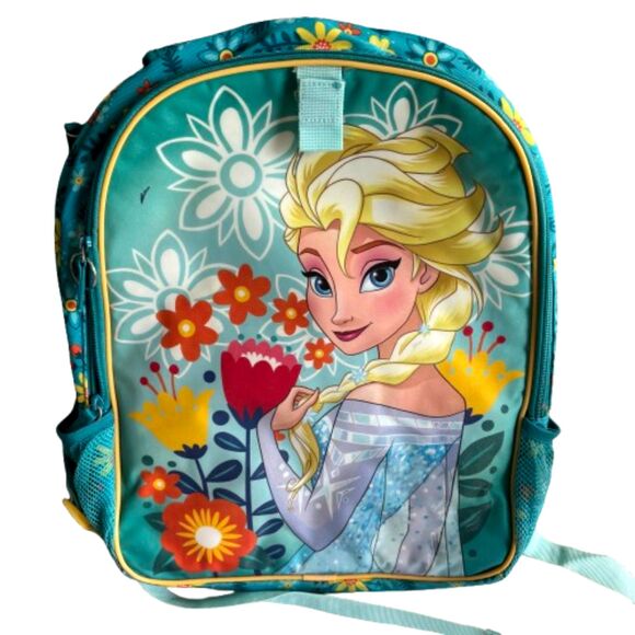 Back To School Disney Store Reversable ELSA & ANNA 15" Backpack/ Bookbag - Picture 1 of 9